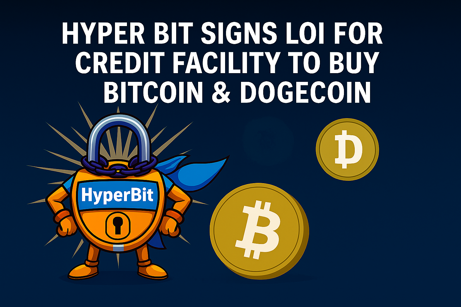 HYPER BIT SIGNS BINDING LOI FOR CREDIT FACILITY TO PURCHASE BITCOIN AND DOGECOIN
