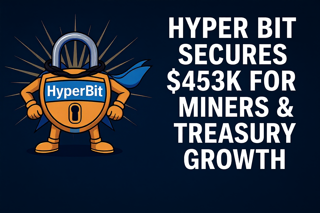 HYPER BIT SECURES LOANS TOTALLING $453,500 TO PURCHASE ADDITIONAL CRYPTO MINERS AND ADD TO CRYPTO TREASURY