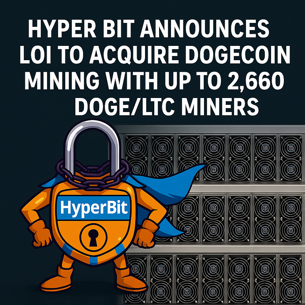 Hyper Bit Signs LOI to Acquire Dogecoin Mining Firm, Secures Rights to 2,660 ElphaPex Miners