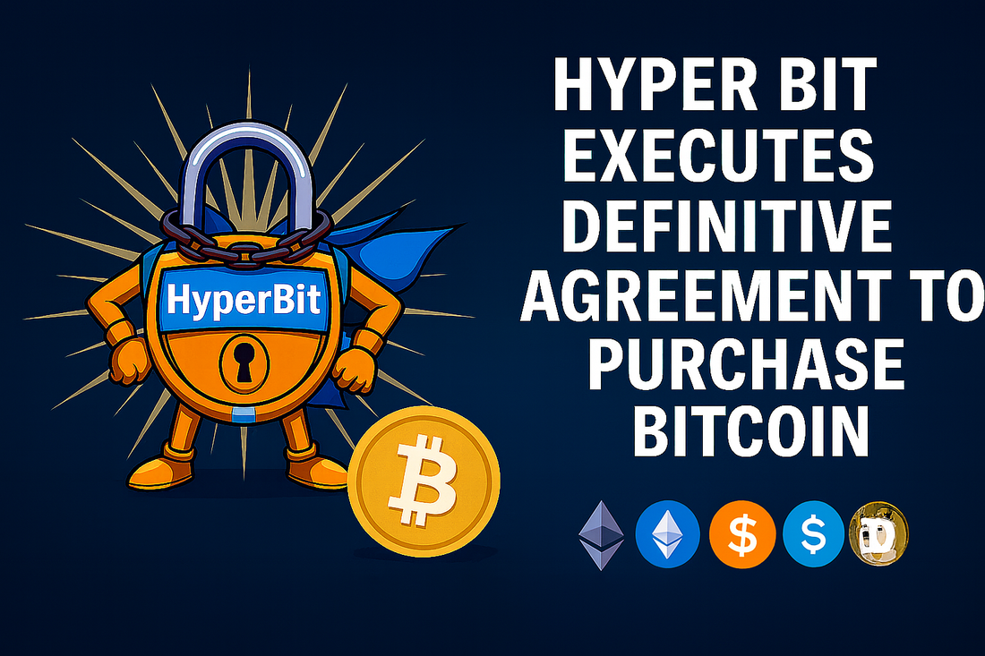 HYPER BIT EXECUTES DEFINITIVE AGREEMENT TO PURCHASE BITCOIN