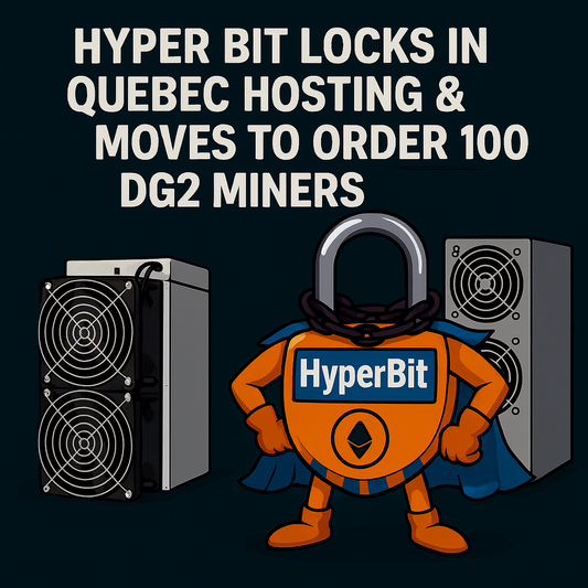 HYPER BIT LOCKS IN QUEBEC HOSTING & MOVES TO ORDER 100 DG2 MINERS